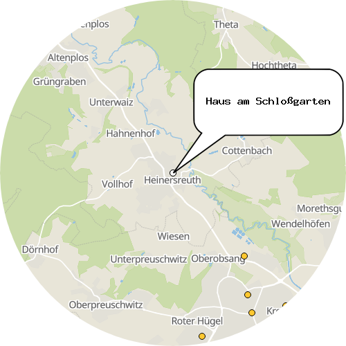 Kartenausschnitt für die Firma Haus am Schloßgarten
