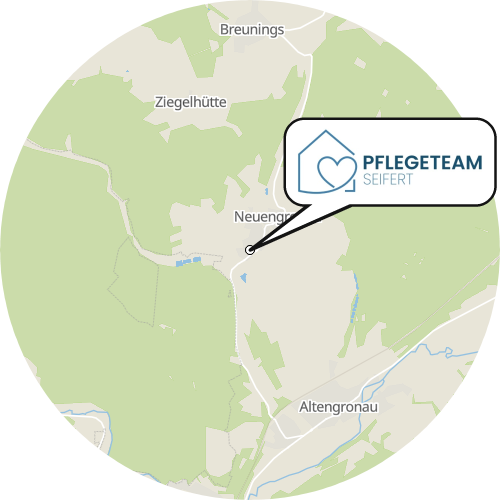 Kartenausschnitt für die Firma Pflegeteam Seifert Ambulanter Pflegedienst und Tagespflege