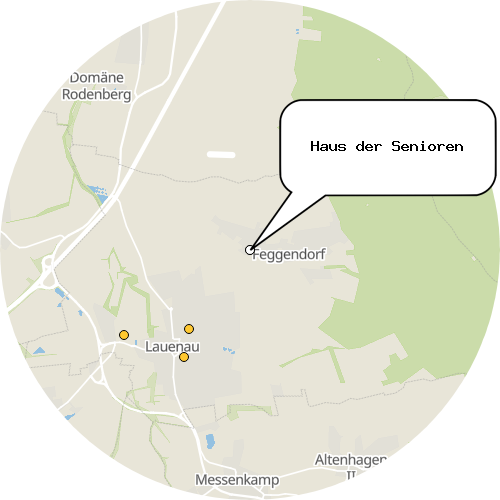 Kartenausschnitt für die Firma Haus der Senioren
