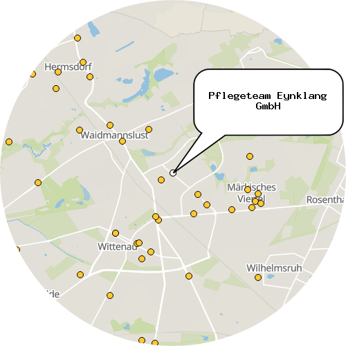 Kartenausschnitt für die Firma Pflegeteam Eynklang GmbH
