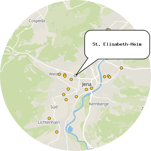Kartenausschnitt für die Firma St. Elisabeth-Heim