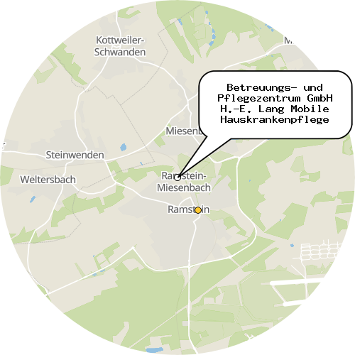 Kartenausschnitt für die Firma Betreuungs- und Pflegezentrum GmbH H.-E. Lang Mobile Hauskrankenpflege