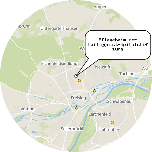 Kartenausschnitt für die Firma Pflegeheim der Heiliggeist-Spitalstiftung