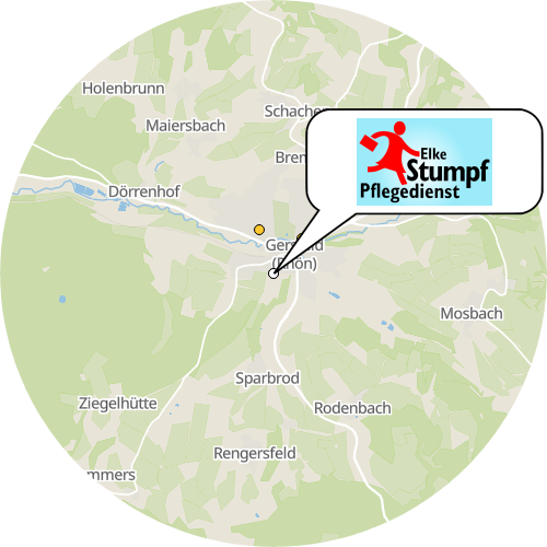 Kartenausschnitt für die Firma Pflegedienst Elke Stumpf Inh. Markus Stumpf