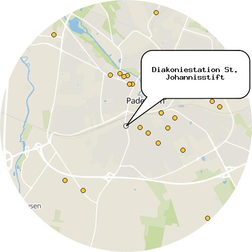 Kartenausschnitt für die Firma Diakoniestation St. Johannisstift