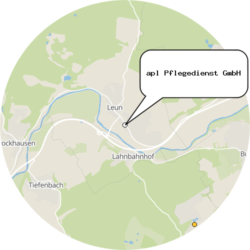 Kartenausschnitt für die Firma apl Pflegedienst GmbH