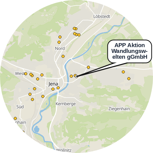Kartenausschnitt für die Firma APP Aktion Wandlungswelten gGmbH