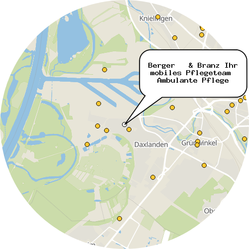 Kartenausschnitt für die Firma Berger   & Branz Ihr mobiles Pflegeteam  Ambulante Pflege