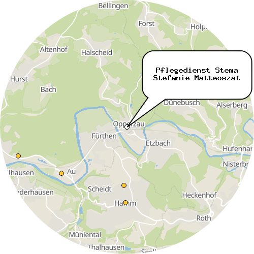 Kartenausschnitt für die Firma Pflegedienst Stema Stefanie Matteoszat