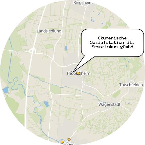 Kartenausschnitt für die Firma Ökumenische Sozialstation St. Franziskus gGmbH