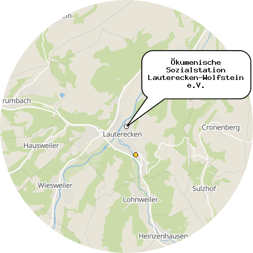 Kartenausschnitt für die Firma Ökumenische Sozialstation Lauterecken-Wolfstein e.V.