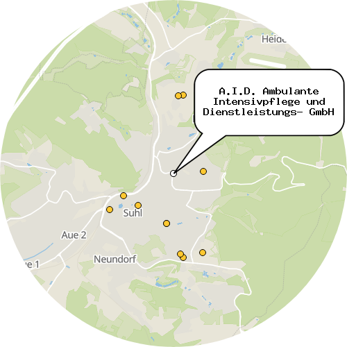 Kartenausschnitt für die Firma A.I.D. Ambulante Intensivpflege und Dienstleistungs- GmbH