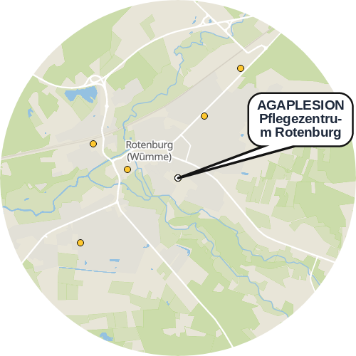 Kartenausschnitt für die Firma AGAPLESION Pflegezentrum Rotenburg