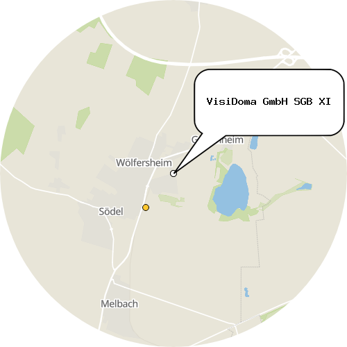 Kartenausschnitt für die Firma VisiDoma GmbH SGB XI