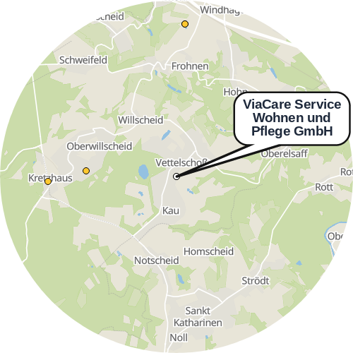 Kartenausschnitt für die Firma ViaCare Service Wohnen und Pflege GmbH