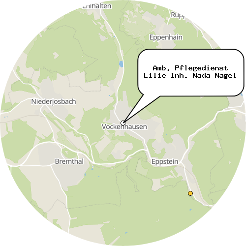 Kartenausschnitt für die Firma Amb. Pflegedienst Lilie Inh. Nada Nagel