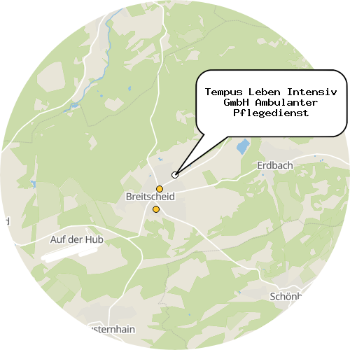 Kartenausschnitt für die Firma Tempus Leben Intensiv GmbH Ambulanter Pflegedienst