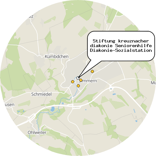Kartenausschnitt für die Firma Stiftung kreuznacher diakonie Seniorenhilfe Diakonie-Sozialstation