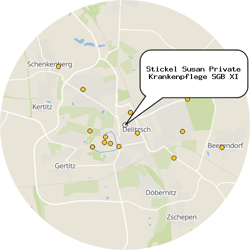 Kartenausschnitt für die Firma Stickel Susan Private Krankenpflege SGB XI