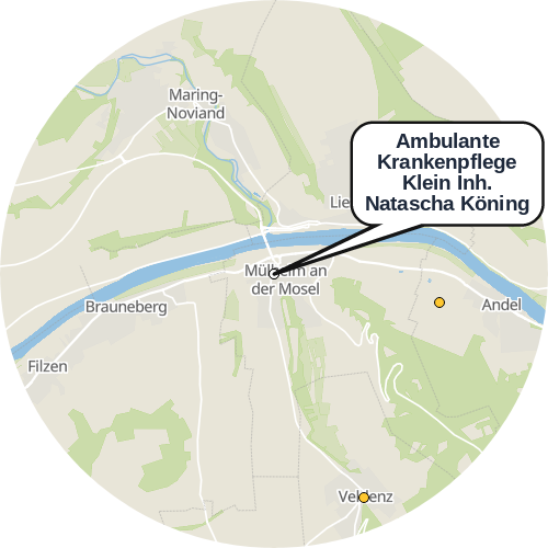 Kartenausschnitt für die Firma Ambulante Krankenpflege Klein Inh. Natascha Köning