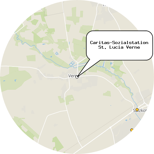 Kartenausschnitt für die Firma Caritas-Sozialstation St. Lucia Verne