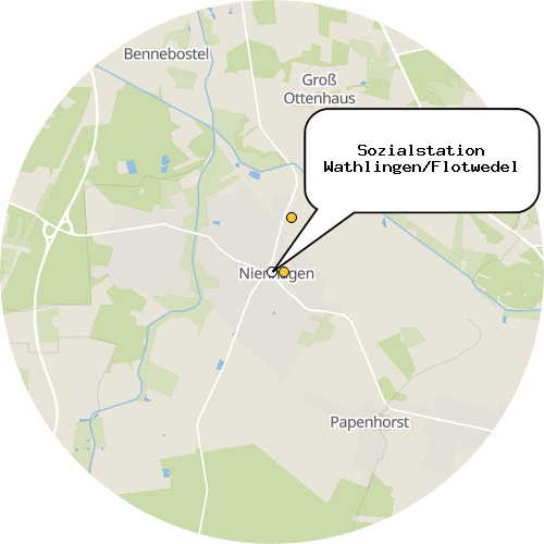 Kartenausschnitt für die Firma Sozialstation Wathlingen/Flotwedel