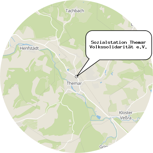 Kartenausschnitt für die Firma Sozialstation Themar Volkssolidarität e.V.