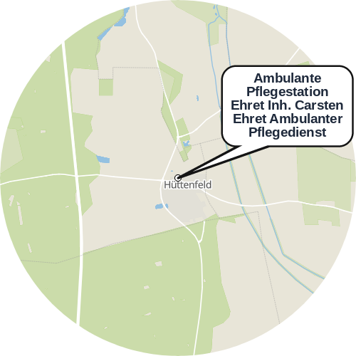 Kartenausschnitt für die Firma Ambulante Pflegestation Ehret Inh. Carsten Ehret Ambulanter Pflegedienst