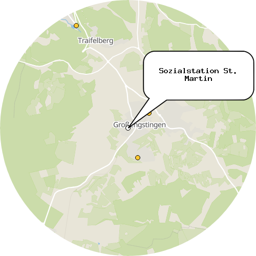 Kartenausschnitt für die Firma Sozialstation St. Martin