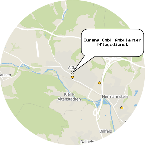 Kartenausschnitt für die Firma Curana GmbH Ambulanter Pflegedienst