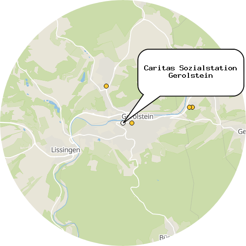 Kartenausschnitt für die Firma Caritas Sozialstation Gerolstein
