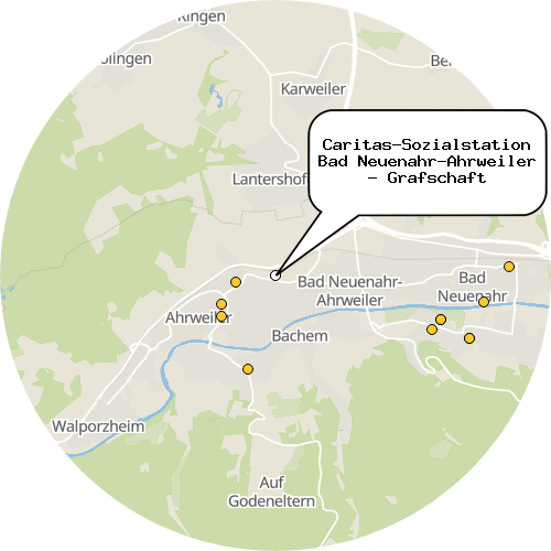 Kartenausschnitt für die Firma Caritas-Sozialstation Bad Neuenahr-Ahrweiler - Grafschaft