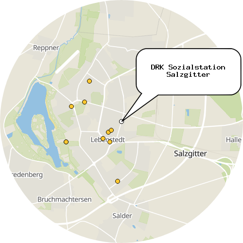 Kartenausschnitt für die Firma DRK Sozialstation Salzgitter