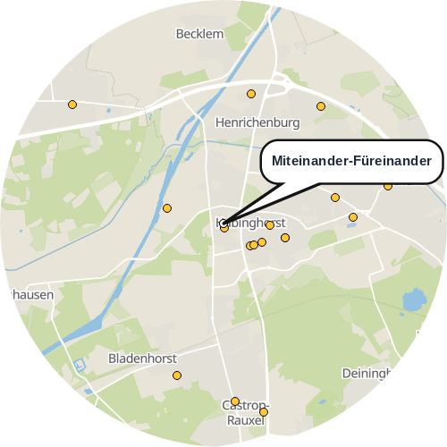 Kartenausschnitt für die Firma Miteinander-Füreinander
