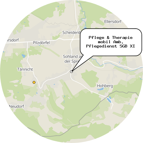 Kartenausschnitt für die Firma Pflege & Therapie mobil Amb. Pflegedienst SGB XI