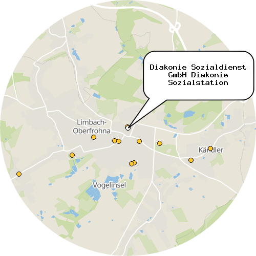 Kartenausschnitt für die Firma Diakonie Sozialdienst GmbH Diakonie Sozialstation