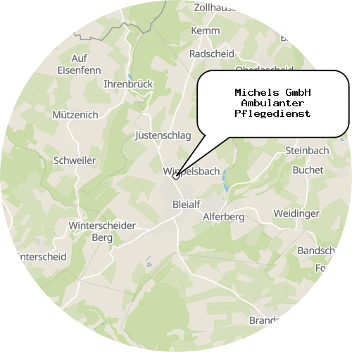 Kartenausschnitt für die Firma Michels GmbH Ambulanter Pflegedienst