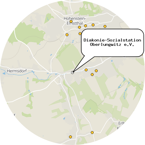 Kartenausschnitt für die Firma Diakonie-Sozialstation Oberlungwitz e.V.