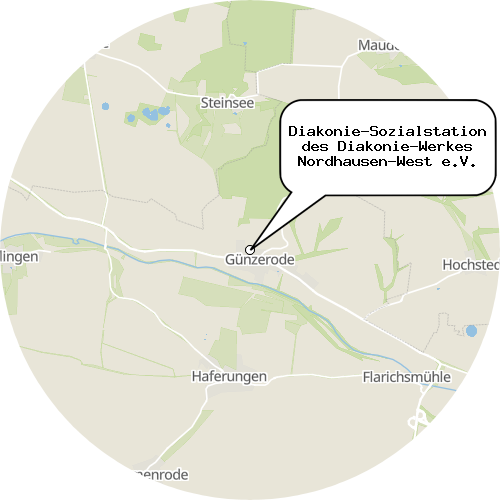 Kartenausschnitt für die Firma Diakonie-Sozialstation des Diakonie-Werkes Nordhausen-West e.V.