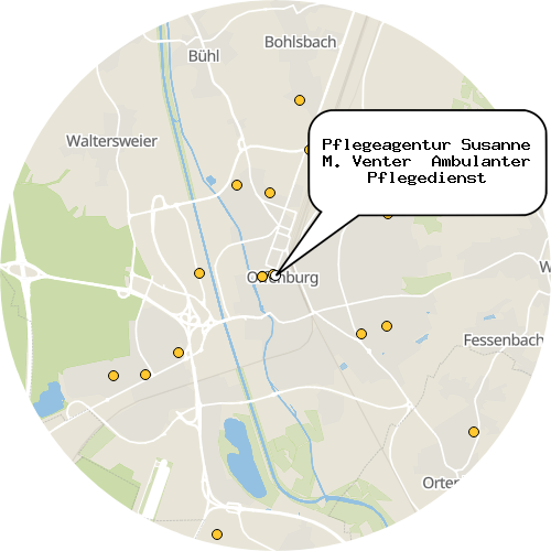 Kartenausschnitt für die Firma Pflegeagentur Susanne M. Venter  Ambulanter Pflegedienst