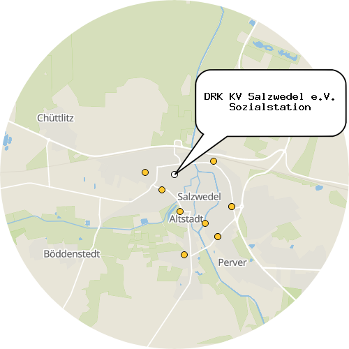 Kartenausschnitt für die Firma DRK KV Salzwedel e.V. Sozialstation