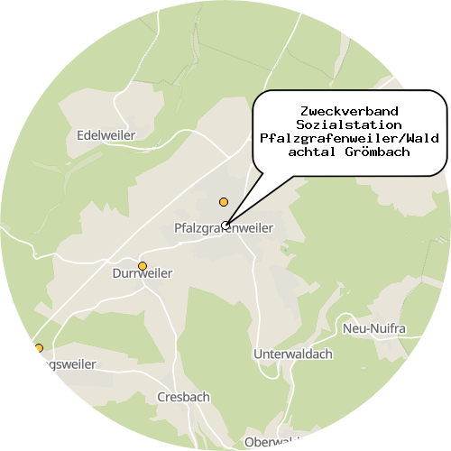 Kartenausschnitt für die Firma Zweckverband Sozialstation Pfalzgrafenweiler/Waldachtal Grömbach