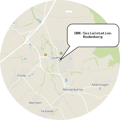 Kartenausschnitt für die Firma DRK-Sozialstation Rodenberg
