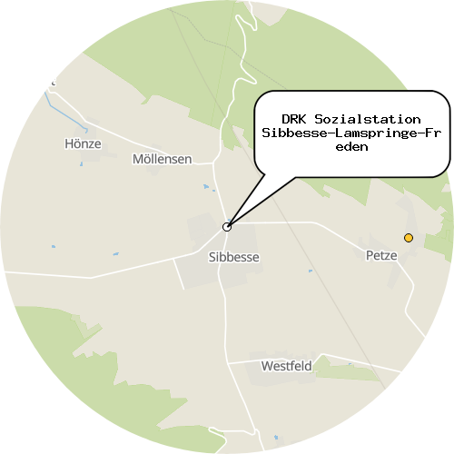 Kartenausschnitt für die Firma DRK Sozialstation Sibbesse-Lamspringe-Freden
