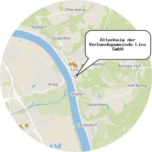 Kartenausschnitt für die Firma Altenheim der Verbandsgemeinde Linz GmbH