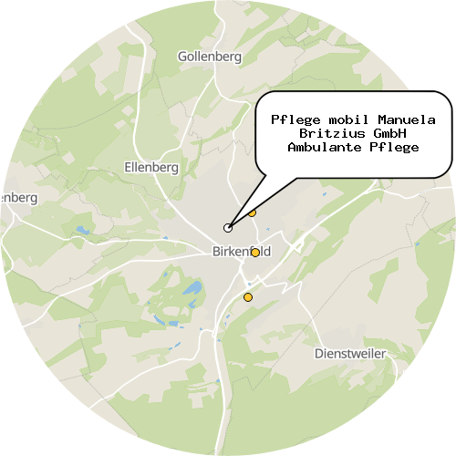 Kartenausschnitt für die Firma Pflege mobil Manuela Britzius GmbH Ambulante Pflege