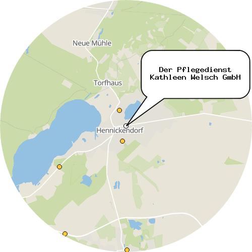 Kartenausschnitt für die Firma Der Pflegedienst Kathleen Welsch GmbH