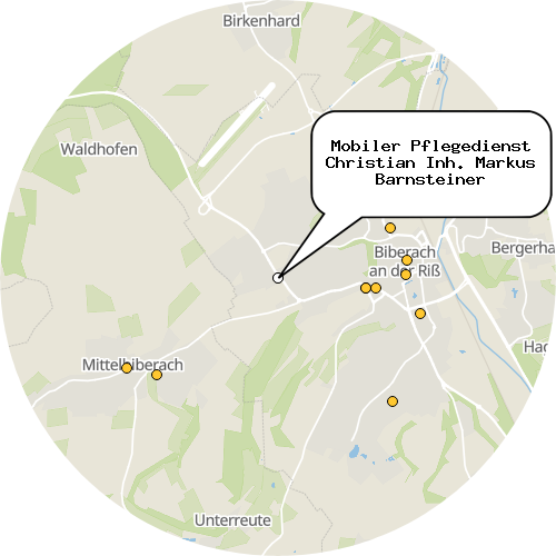 Kartenausschnitt für die Firma Mobiler Pflegedienst Christian Inh. Markus Barnsteiner
