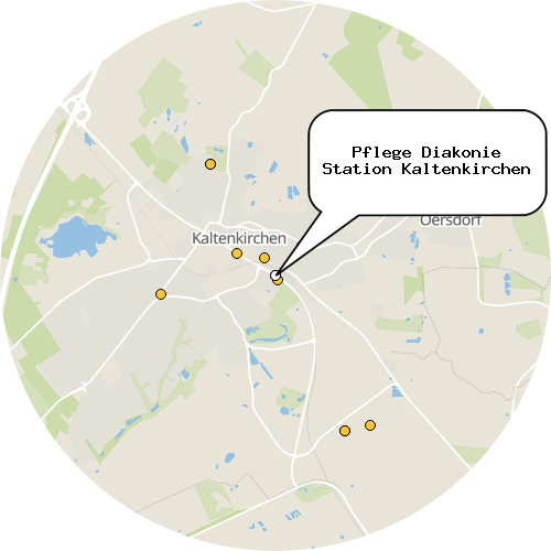 Kartenausschnitt für die Firma Pflege Diakonie Station Kaltenkirchen