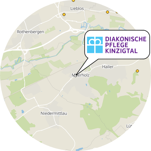Kartenausschnitt für die Firma Diakonische Pflege Kinzigtal gGmbH